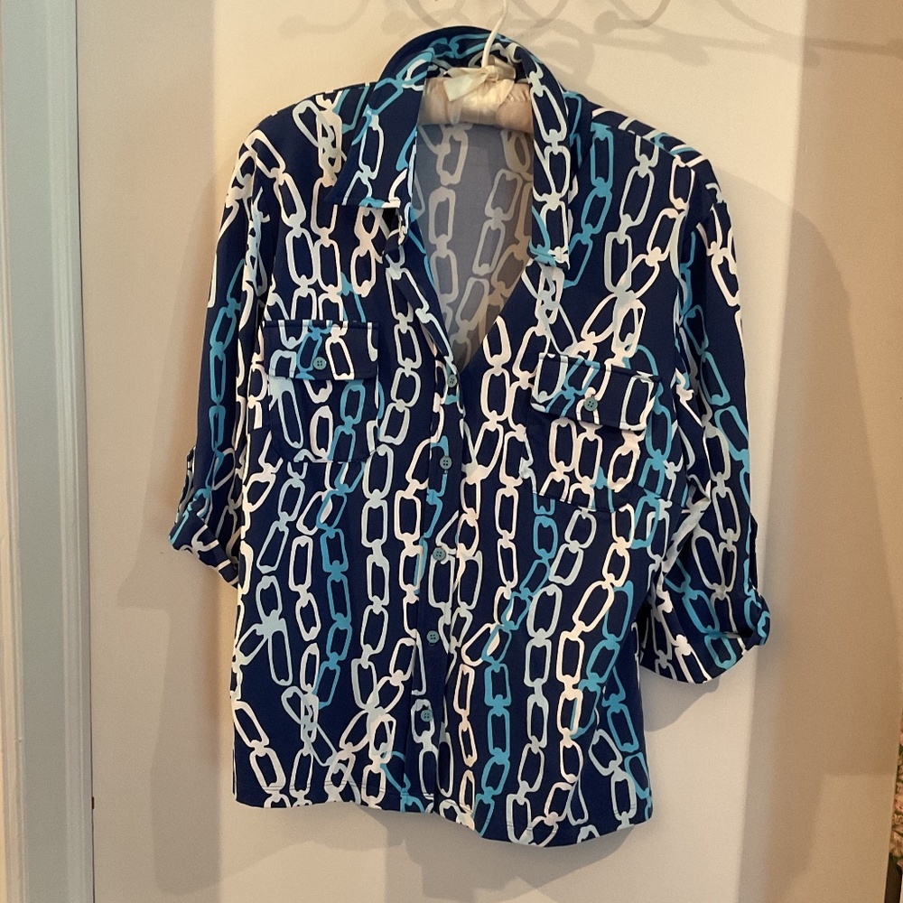 Great J.Mclaughlin shirt!  Size L.